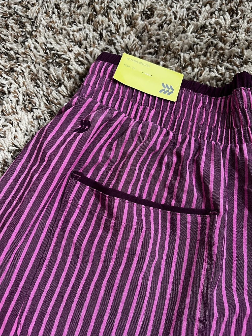 NWT Target All in Motion Women’s Active Light Travel Shorts | Dark Purple Stripe - Picture 10 of 11
